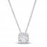 Diamond Necklace 1/2 ct tw Round-cut 14K White Gold 18"