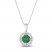 Le Vian Emerald & Diamond Necklace 1/8 ct tw Diamonds 14K Vanilla Gold 18"