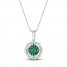 Le Vian Emerald & Diamond Necklace 1/8 ct tw Diamonds 14K Vanilla Gold 18"