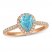 Le Vian Aquamarine Ring 1/3 ct tw Diamonds 14K Strawberry Gold