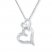 Heart Necklace Diamond Accents 10K White Gold