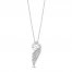 Hallmark Diamonds Wing Necklace 1/10 ct tw Sterling Silver