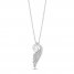 Hallmark Diamonds Wing Necklace 1/10 ct tw Sterling Silver