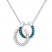 Horseshoe Necklace 1/6 ct tw Diamonds Sterling Silver/10K Gold