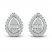 Diamond Stud Earrings 1/3 ct tw Round/Baguette-Cut 10K White Gold