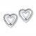 Heart Earrings 14K White Gold