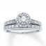 Diamond Bridal Set 1/2 ct tw Round-Cut 14K White Gold