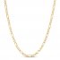 Men's Figaro Chain Necklace 10K Yellow Gold 22" Length