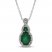 Emerald Necklace 1/8 ct tw Diamonds 10K White Gold 18"