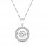Unstoppable Love Necklace 1/2 ct tw 10K White Gold 19"