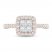 Diamond Engagement Ring 1 ct tw Princess/Round 14K Rose Gold