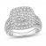 Diamond Engagement Ring 1-1/3 ct tw Round-cut 14K White Gold