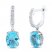 Swiss Blue Topaz & White Lab-Created Sapphire Drop Earrings Sterling Silver