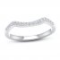 Diamond Wedding Band 1/8 ct tw Round-cut 10K White Gold