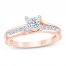 Diamond Engagement Ring 1 ct tw Princess-cut 14K Rose Gold