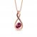 Le Vian Diamond & Rhodolite Necklace 1/6 ct tw 14K Strawberry Gold 18"