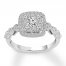 Diamond Engagement Ring 3/4 ct tw Round-cut 14K White Gold