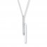 Bar Necklace 1/20 ct tw Diamonds Sterling Silver