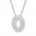 Oval Necklace 1/8 ct tw Diamonds 10K White Gold