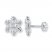 Snowflake Earrings 1/20 ct tw Diamonds Sterling Silver