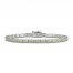 Peridot Line Bracelet Sterling Silver 7.25"