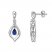 Convertible Lab-Created Sapphire Earrings Sterling Silver