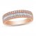 Diamond Anniversary Ring 1/2 ct tw Round/Baguette 10K Rose Gold