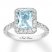 Neil Lane Aquamarine Engagement Ring 1 ct tw Diamonds 14K Gold