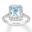 Neil Lane Aquamarine Engagement Ring 1 ct tw Diamonds 14K Gold