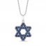 Le Vian Blue Sapphire Star Necklace 14K Vanilla Gold 18"