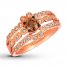 Le Vian Chocolate Diamond Ring 3/4 ct tw 14K Strawberry Gold