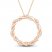 Circle of Gratitude Diamond Necklace 3/8 ct tw Round-cut 10K Rose Gold 19"