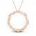 Circle of Gratitude Diamond Necklace 3/8 ct tw Round-cut 10K Rose Gold 19"