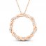 Circle of Gratitude Diamond Necklace 3/8 ct tw Round-cut 10K Rose Gold 19"