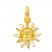 Sun Charm 14K Yellow Gold