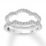 Diamond Wedding Band Set 1/2 ct tw Round-cut 14K White Gold