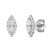 Forever Connected Diamond Earrings 3/8 ct tw Pear/Round 10K White Gold