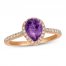 Le Vian Amethyst & Diamond Ring 1/3 ct tw 14K Strawberry Gold