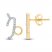 Diamond Capricorn Earrings 1/10 ct tw Round-cut 10K Yellow gold
