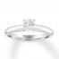 Diamond Solitaire Engagement Ring 1/2 Carat 10K White Gold