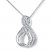 Diamond Infinity Necklace 1/4 ct tw Round-cut 10K White Gold