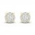 Diamond Halo Stud Earrings 1/4 ct tw Round-Cut 10K Yellow Gold