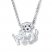 Dog and Pup Necklace 1/20 ct tw Diamonds Sterling Silver