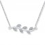 Diamond Vine Necklace 1/20 ct tw Round-cut Sterling Silver