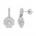 Sparks of Love Diamond Earrings 1 ct tw Round/Baguette/Princess 10K White Gold