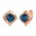 Le Vian Blue Topaz Earrings 1/4 ct tw 14K Strawberry Gold