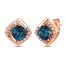 Le Vian Blue Topaz Earrings 1/4 ct tw 14K Strawberry Gold