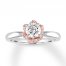 Diamond Engagement Ring 7/8 ct tw Round-cut 14K Two-Tone Gold