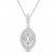 Diamond Necklace 1/4 ct tw Princess/Marquise/Round 14K Gold