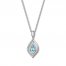 Convertible Blue Topaz Necklace Sterling Silver